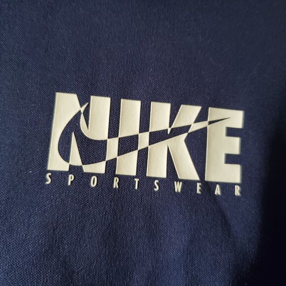 Nike Sportswear Womens XL Full Zip Hooded Jacket Navy And Royal Blue Activewear - Picture 5 of 11